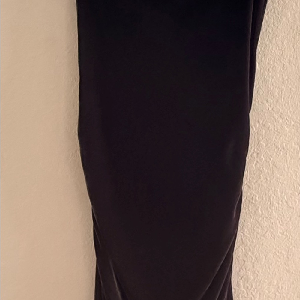 a new day Black velour side rouche Midi Dress - Picture 2 of 3